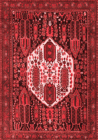 Medallion Red Traditional Rug, tr1226red