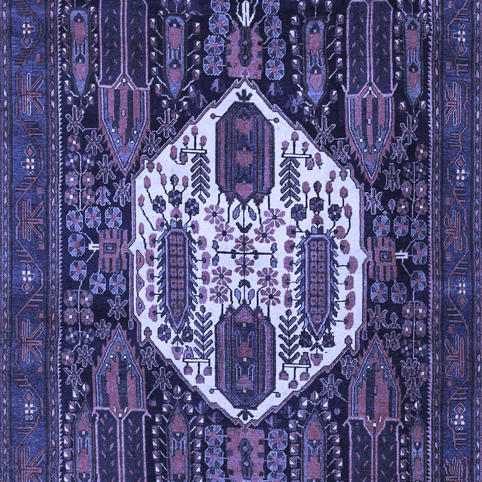 Medallion Blue Traditional Rug, tr1226blu