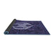 Sideview of Medallion Blue Traditional Rug, tr1226blu