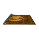 Sideview of Medallion Yellow Traditional Rug, tr1226yw