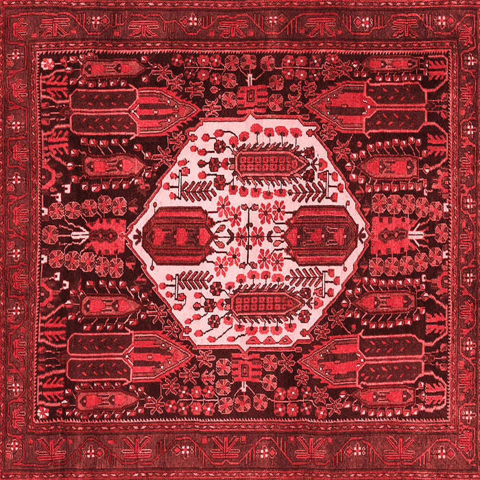Medallion Red Traditional Rug, tr1226red