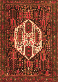 Medallion Orange Traditional Rug, tr1226org