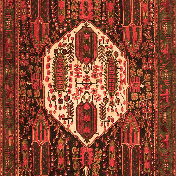 Medallion Orange Traditional Rug, tr1226org