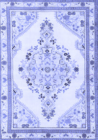 Medallion Blue Traditional Rug, tr1227blu