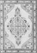 Serging Thickness of Machine Washable Medallion Gray Traditional Rug, wshtr1227gry