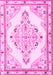 Medallion Pink Traditional Rug, tr1227pnk