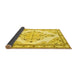 Sideview of Medallion Yellow Traditional Rug, tr1227yw