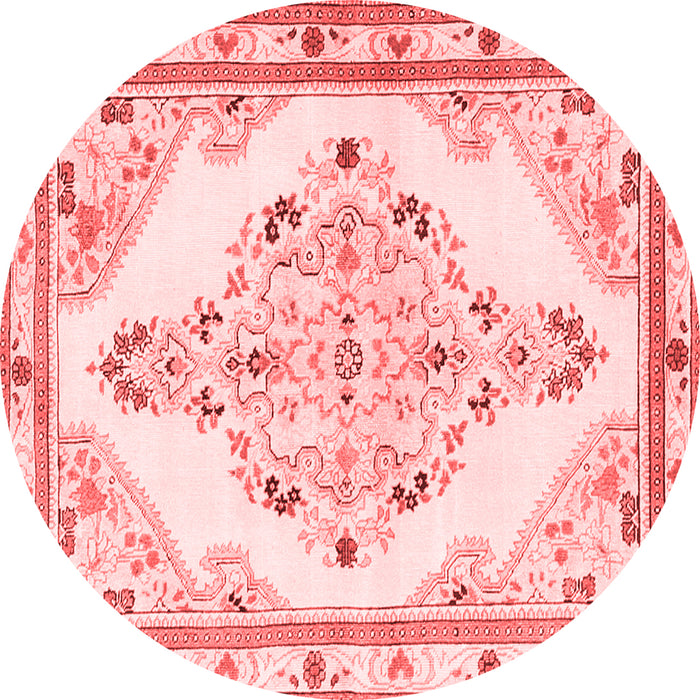 Medallion Red Traditional Rug, tr1227red