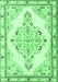 Medallion Emerald Green Traditional Rug, tr1227emgrn