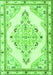 Medallion Green Traditional Rug, tr1227grn