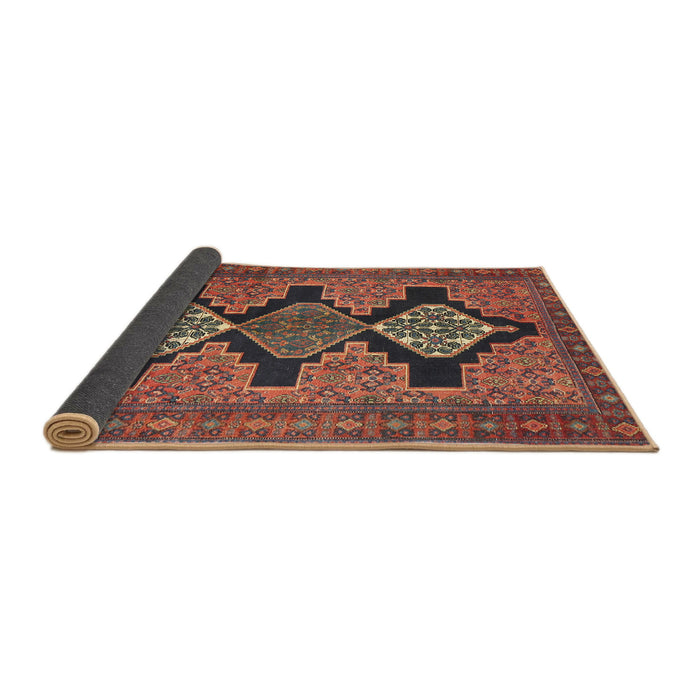 Sideview of Traditional Rust Pink Persian Rug, tr1228