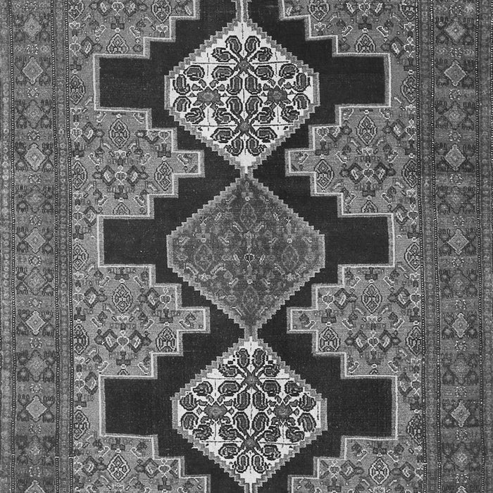 Serging Thickness of Machine Washable Persian Gray Traditional Rug, wshtr1228gry