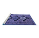 Sideview of Machine Washable Persian Blue Traditional Rug, wshtr1228blu