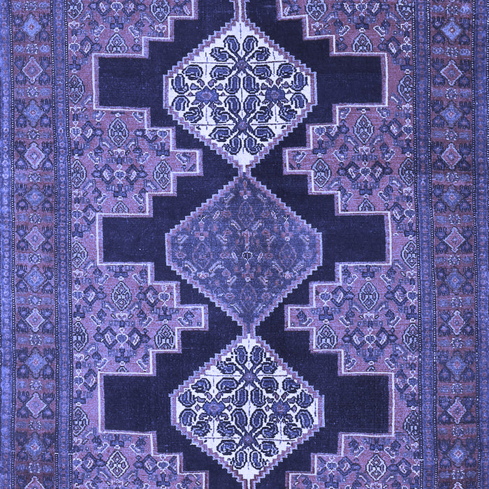 Machine Washable Persian Blue Traditional Rug, wshtr1228blu