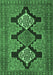 Machine Washable Persian Emerald Green Traditional Area Rugs, wshtr1228emgrn