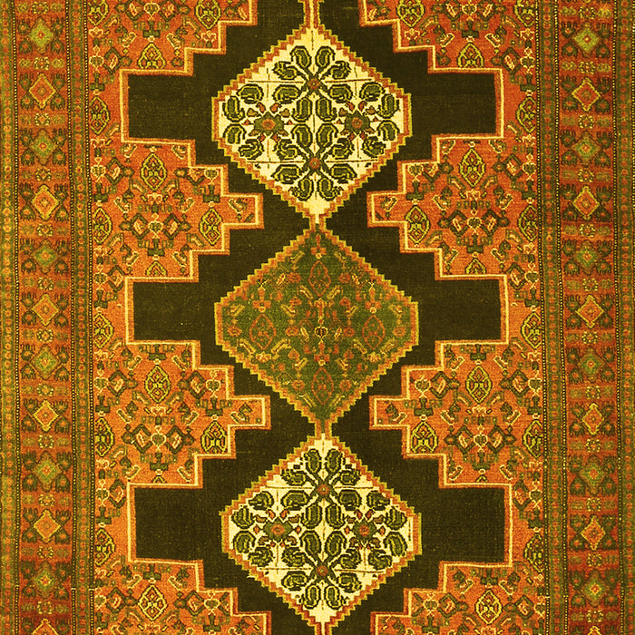 Machine Washable Persian Yellow Traditional Rug, wshtr1228yw