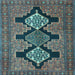 Square Persian Light Blue Traditional Rug, tr1228lblu