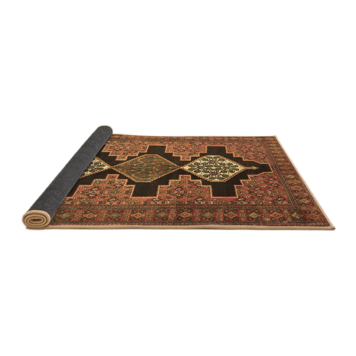 Sideview of Persian Brown Traditional Rug, tr1228brn