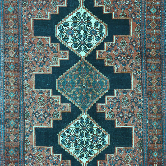 Machine Washable Persian Light Blue Traditional Rug, wshtr1228lblu