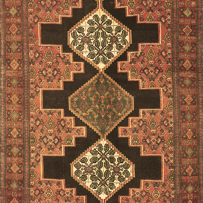 Machine Washable Persian Brown Traditional Rug, wshtr1228brn