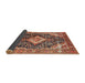 Sideview of Traditional Saffron Red Medallion Rug, tr1229