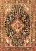 Medallion Brown Traditional Rug, tr1229brn