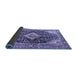 Sideview of Medallion Blue Traditional Rug, tr1229blu