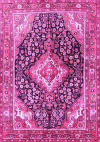 Medallion Pink Traditional Rug, tr1229pnk