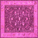 Square Persian Pink Traditional Rug, tr122pnk