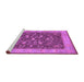 Sideview of Machine Washable Persian Purple Traditional Area Rugs, wshtr122pur