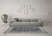 Machine Washable Persian Gray Traditional Rug in a Living Room,, wshtr122gry