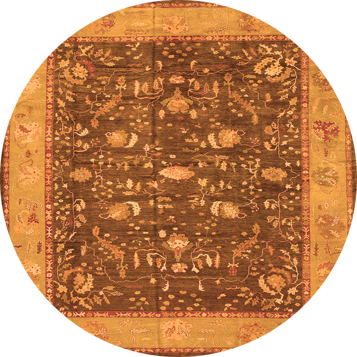Machine Washable Persian Orange Traditional Area Rugs, wshtr122org