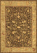 Machine Washable Persian Brown Traditional Rug, wshtr122brn