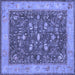 Square Persian Blue Traditional Rug, tr122blu