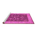 Sideview of Machine Washable Persian Pink Traditional Rug, wshtr122pnk