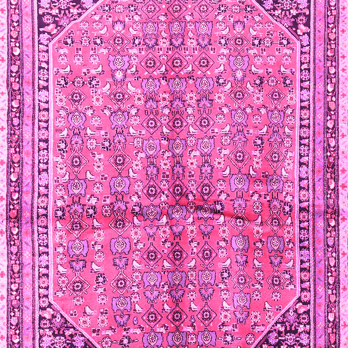 Machine Washable Persian Pink Traditional Rug, wshtr1230pnk