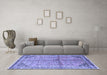 Machine Washable Persian Blue Traditional Rug in a Living Room, wshtr1230blu