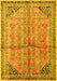 Machine Washable Persian Yellow Traditional Rug, wshtr1230yw