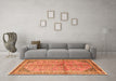 Machine Washable Persian Orange Traditional Area Rugs in a Living Room, wshtr1230org