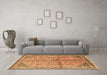 Machine Washable Persian Brown Traditional Rug in a Living Room,, wshtr1230brn