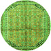 Machine Washable Persian Green Traditional Area Rugs, wshtr1230grn