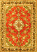 Medallion Yellow Traditional Rug, tr1231yw