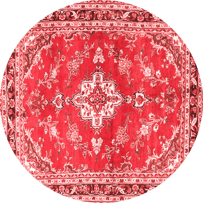 Medallion Red Traditional Rug, tr1231red