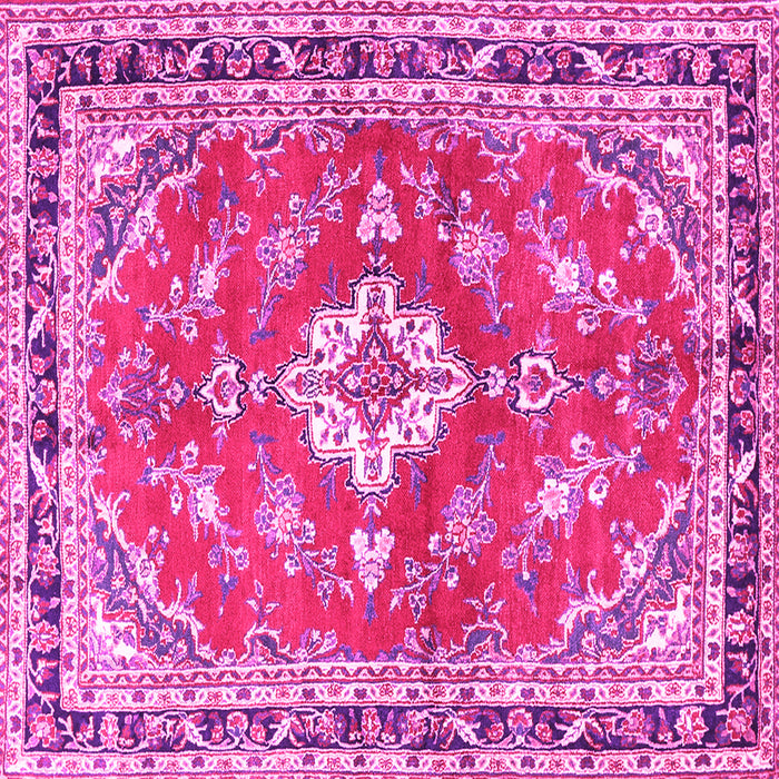 Square Medallion Pink Traditional Rug, tr1231pnk