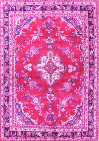 Medallion Pink Traditional Rug, tr1231pnk