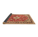 Sideview of Medallion Brown Traditional Rug, tr1231brn