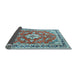 Sideview of Medallion Light Blue Traditional Rug, tr1231lblu