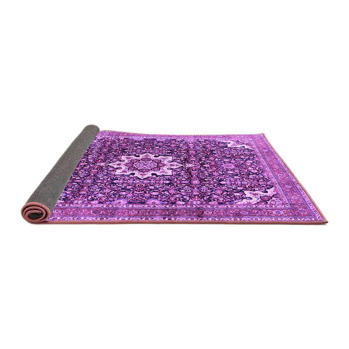 Sideview of Medallion Purple Traditional Rug, tr1232pur