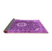 Sideview of Medallion Purple Traditional Rug, tr1232pur