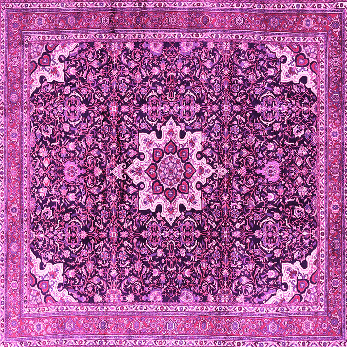 Square Medallion Pink Traditional Rug, tr1232pnk